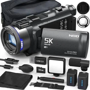 5K Video Camera Camcorder 48MP 16X 3.0" Touch Screen WIFI APP Control Vlogging - Picture 1 of 10