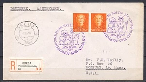 2 X 10c "BREDA Poppententoonsteeling" 23.VIII.1950 AANGETEKEND U.S.A. Ja681 - Imagen 1 de 2