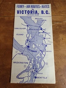 Ferry-Air Routes-Rates Victoria, BC VINTAGE 1957 Travel Brochure - Picture 1 of 4