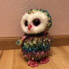 Ty Beanie Boos 2017 Owen The Rainbow Owl Plush 10 Inch Stuffed Animal  New