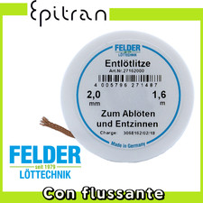 Treccia trecciola con flussante flux dissaldante per dissaldare 2mm 2 mm FEL
