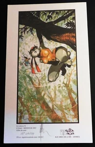 EXLIBRIS. Aux Amis de la Comic Vannes. MEDDOUR. Auflage Nr. 04/99. Signiert 18 x 30 cm - Bild 1 von 1