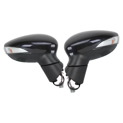 Espejo retrovisor apto para Ford Fiesta MK7 2013-2017 con luz de señal de giro eléctrica 2 piezas lateral Foto 1 de 4
