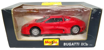 Maisto 1992 Bugatti EB 110 1/24 Die Cast edición especial rojo 31908 Foto 1 de 4