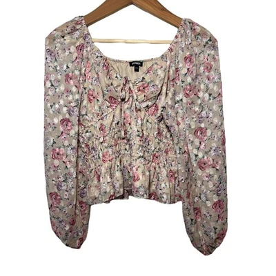 Babydoll Campesino Top Terciopelo Burnout Y2K Fairycore Salir Top Corbata Romántica L Foto 1 de 4