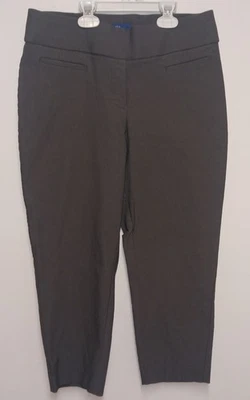 Pantalones de vestir APT 9 gris Bryn tiro medio capri largo damas talla 12 cintura elástica R Foto 1 de 4
