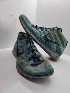 Nike Free Flyknit Chukka Men's 9.5 Mineral Teal Woven Running Shoes Sneakers - Picture 1 of 5