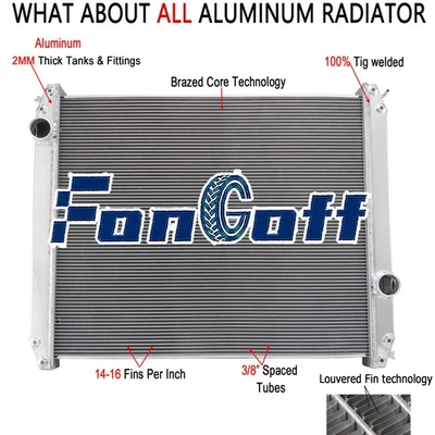 3Row Radiator For 1996-2007 Freightliner Century Columbia 11.1 12.0 12.5 12.7L Foto 1 de 4