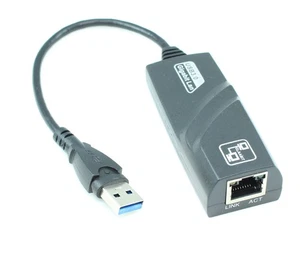 6inch USB 3 Type-A to RJ45 CAT6/Gigabit Networking / Ethernet Adapter - Picture 1 of 2