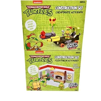 Juego de 2 figuras de construcción TMNT Teenage Mutant Ninja Turtles nuevas Foto 1 de 4