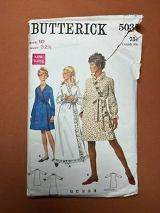 Butterick Schnittmuster 5035 Misses Morgenmantel Größe 10 Schnitt komplett - Bild 1 von 3