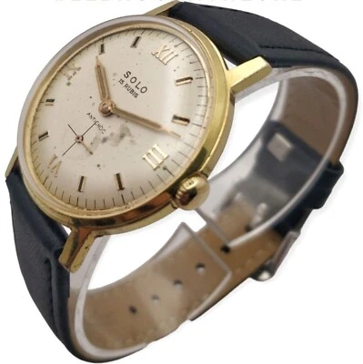 Solo 34.5mm 1950s Mechanical Cupillard 233 Lebrocantheure Vintage Watch - Image 1 of 4