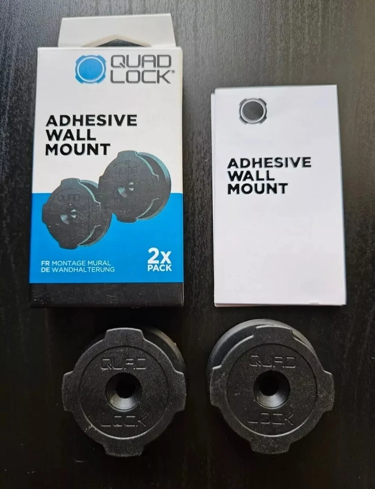 Quad Lock Wall Mount - Twin Pack Phone Mount Carrier Car Bicycle Iphone Samsung - Image 1 of 1