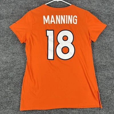 Camisa Denver Broncos Peyton Manning Jóvenes Niñas XL Naranja Manga Corta Nike Foto 1 de 4