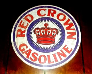 RED CROWN GASOLINE - BRAND NEW METAL GAS STATION SIGN - MADE IN USA - Picture 1 of 4