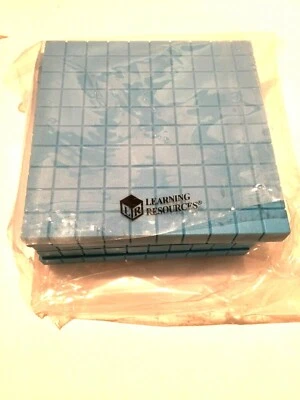 Learning Resources Lot Of 5 Blue 100 Count Blue Plastic Homeschool Math New - Image 1 of 2