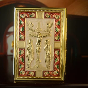 Eastern Orthodox Holy Bible Book Cover 19*14*3CM Scriptures Gospel Book Cover T2 - Picture 1 of 5