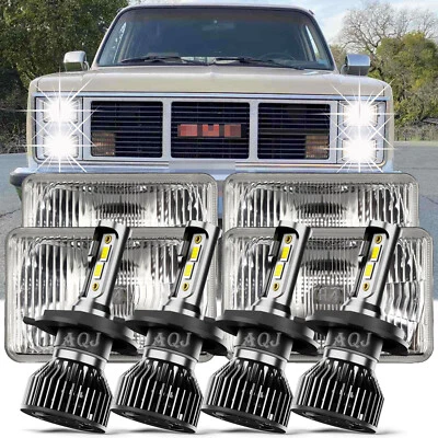 4PCS  Inch LED Headlights Hi/Lo Sealed Beam For GMC R2500 Suburban 1989 - 91 - Изображение 1 из 4