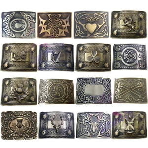 Belt Buckle Various Design Antique Finish Celtic Buckles Men's Scottish Kilt - Picture 1 of 15