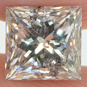 Princess Cut Diamond Loose White F SI2 Natural Enhanced Certified 0.90 Carat - Picture 1 of 10