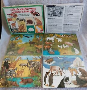 VINTAGE Nathan ANIMALS AND THEIR YOUNG 1984 Games of Observation English French