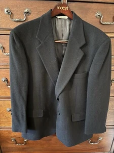 Vintage Evan Picone Black Cashmere Blazer- Size 42Short - Picture 1 of 5