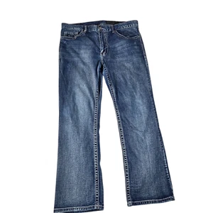 Axel Jeans Mens 38x32 Blue Bootcut Aspetuck Denim Whiskers Western Rugged Urban - Picture 1 of 13