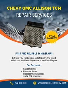 CHEVY GMC ALLISON TCM Repair Services ONLY - Picture 1 of 1