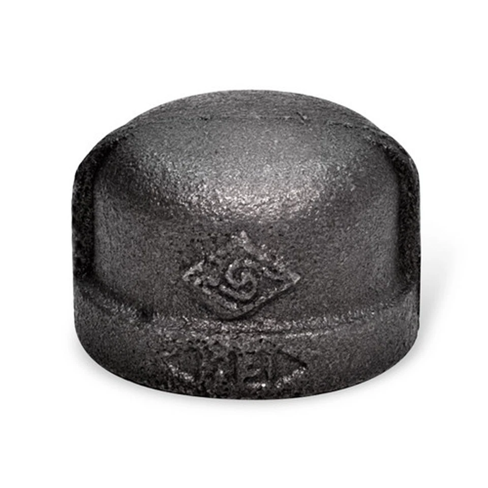 1/2" BLACK MALLEABLE IRON CAP fitting pipe npt - Image 1 of 1