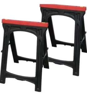 2 x Trestles Portable Folding Plastic Saw Horse Max Load 200kg CT1699 - Picture 1 of 4