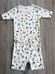 Hanna Andersson Moon And Back Garden Print Short Sleeve Shorts Pajama Set US 8 - Picture 1 of 5