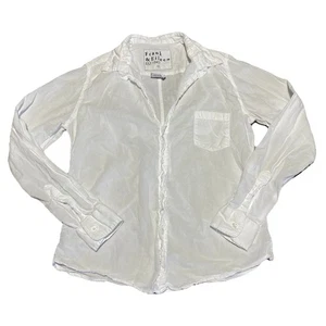 Frank & Eileen camicia donna S bianca Barry classica basic preppy bottoni profonda V - Foto 1 di 13