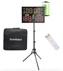Battery Powered Digital Electronic Scoreboard with Bag Tripod Wireless Remote - Picture 1 of 1