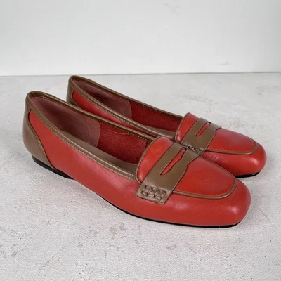 Mocasín plano Enzo Angiolini para mujer de cuero rojo Ealento talla 6,5 Foto 1 de 4