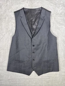 Alfani Vest 42R Gray Mens Notch Lapel Button Front Wool Suit - Picture 1 of 6