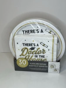 Doctor Graduation Party Supplies PHD Graduation Party Plates and Napkins - Picture 1 of 2