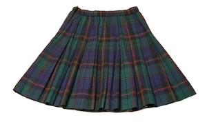 Vntg. Hunt Club Scottish Tartan Plaid Blue Green Red Skirt Girls Size 8 EUC! - Picture 1 of 4