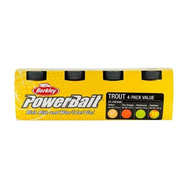 BERKLEY POWERBAIT TROUT BAIT 4 Pack 200g Köderteig Forelle 4x50g