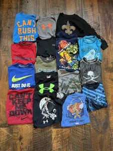 16 Lot - Boys Small T Shirts - Nike Under Armour Old Navy Etc - Good Condition - Picture 1 of 5
