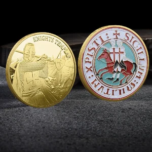 Knights Templar Warrior Coin Collectable Commemorative Medieval Period - Picture 1 of 6