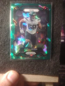 2023 Panini Prizm Green Ice Carl Lawson SSP #231 New York Jets - Picture 1 of 2