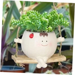 Swing Face Planter Pot Mini Swing Planter for Indoor and Outdoor Plants - Picture 1 of 8