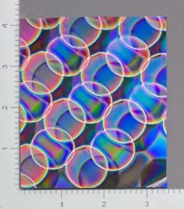 CBS Dichroic Glass 90 COE - 3" x 4" Balloons # 1 Rainbow on Thin Black - Picture 1 of 3