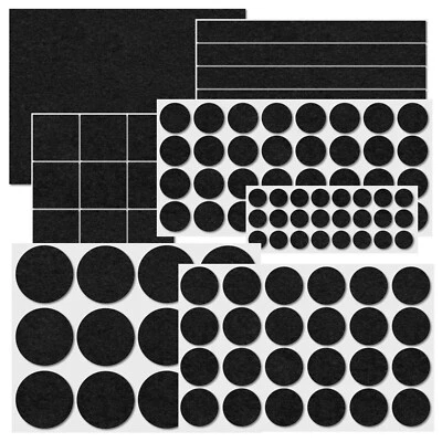 Filzgleiter schwarz 106 Stk Möbelgleiter Stuhlgleiter selbstklebend Rund u Eckig - Bild 1 von 4
