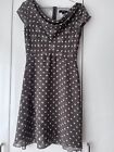 Kleid von Comma Gr. 36 grau/taupe/wei m. Punkten, wie Neu, 3x getragen, NP: 89€