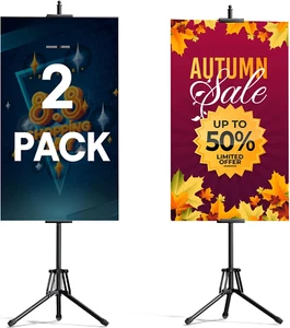 Poster Stand for Display, 80'' Adjustable Sign Stand Tripod, Retractable Poster - Picture 1 of 7