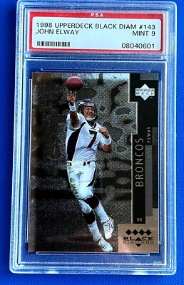 JOHN ELWAY #143 1998 Upper Deck Black Quadruple Diamond - Extremely RARE PSA 9 - Image 1 of 2