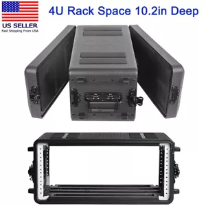 4U Rack Case Dust-Proof Watertight Shallow 10.2" Depth 19" Rackmount Flight Case - Picture 1 of 6