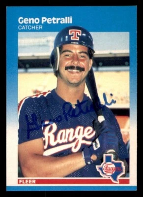 1987 Fleer Baseball #135 Geno Petralli Signed Autograph (no COA) - Image 1 of 2