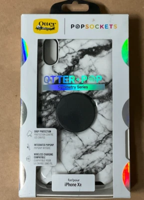 Funda Protectora Serie Otterbox + Pop Symmetry Apple iPhone Xr Blanco Mármol Foto 1 de 3